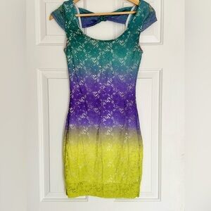 Multicolor Lace Dress